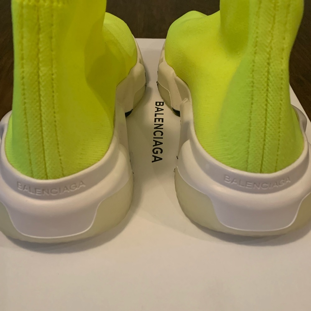 Authentic Neon Balenciaga Sock Sneaker - Picture 6 of 8